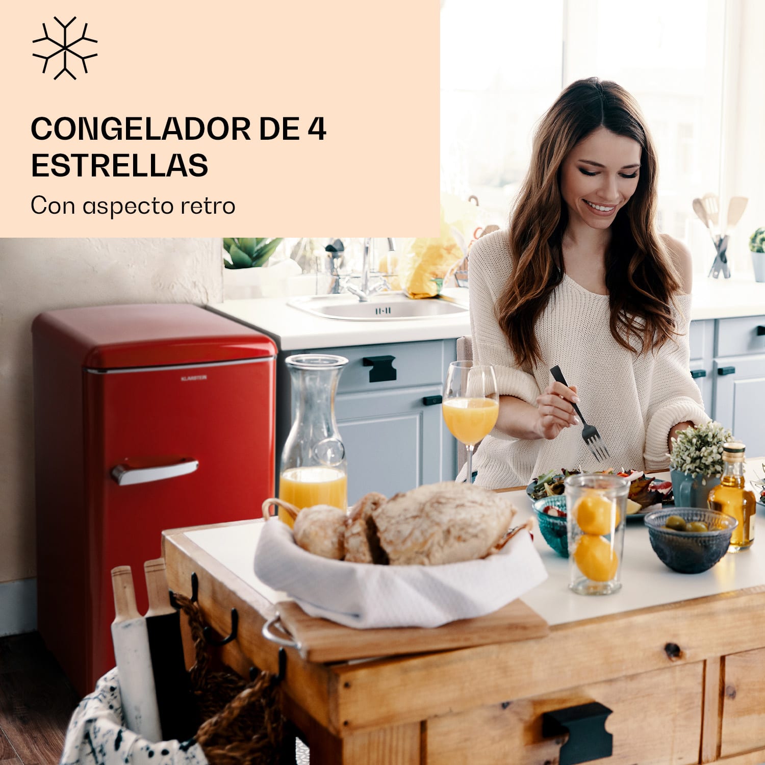 Klarstein Laika 60L Congelador 60 litros 3 cajones Temperatura - Imagen 2