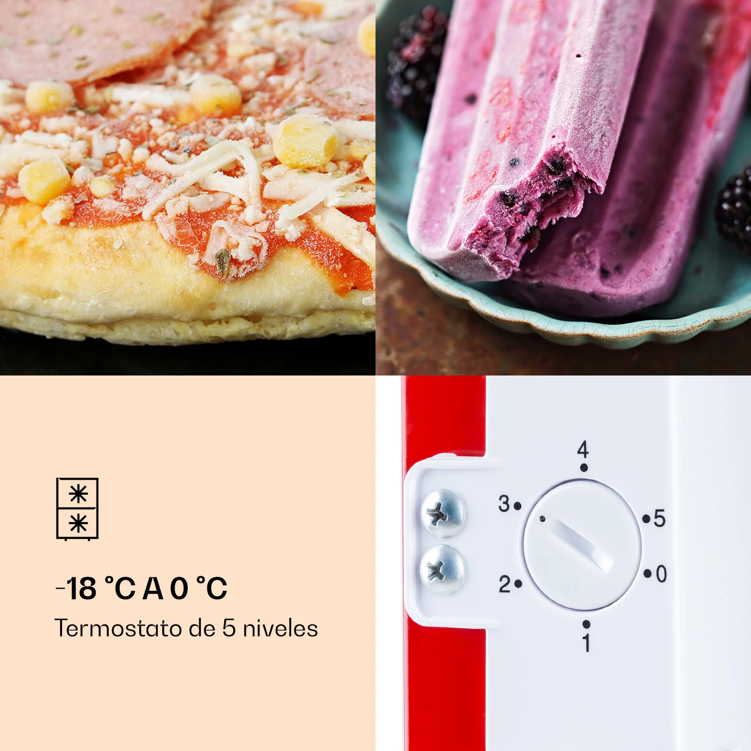 Klarstein Laika 60L Congelador 60 litros 3 cajones Temperatura - Imagen 5