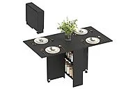 Mesa de comedor HOMCOM 835-621V00BK, Melamina de Madera, 140 × 75 cm, Negro