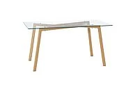 Mesa de comedor HOMCOM 835-837V01TP, Vidrio templado, 150 × 75 cm, Multicolor