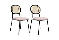 Sillas de comedor HOMCOM 83A-176V00PK, Rosa