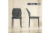 Sillas de comedor - HOMCOM 83A-210V00GY, Gris - Imagen 3