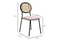 Sillas de comedor HOMCOM 83A-176V00PK, Rosa - Imagen 3