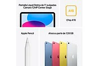 Apple iPad (11ª generación), 11", 128GB, Rosa, WiFi – Chip A16 Bionic - Imagen 7